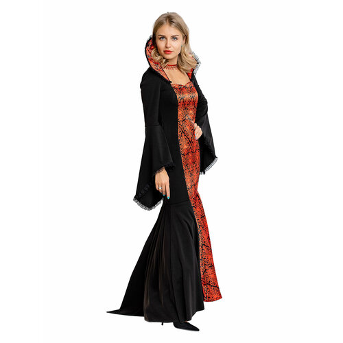 платье ханьфу в древнем китайском стиле костюм для косплея на хэллоуин платье для вечеринки классическая модель династии тан платье для Костюм Вампирша (5028 к-24), размер 158, цвет мультиколор, бренд Пуговка