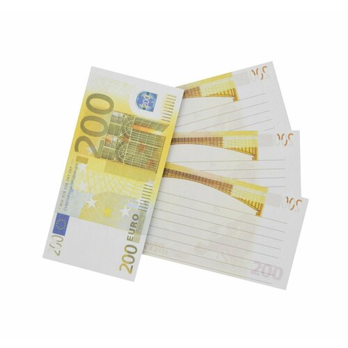 Блокнот для записей и заметок в линейку отрывной пачка денег 200 евро