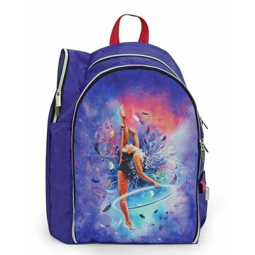 Рюкзак для гимнастики (ткань п/э, василек/розовый) 221-043