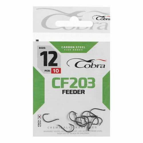 фото Крючки feeder, серия cf203, № 12, 10 шт. cobra