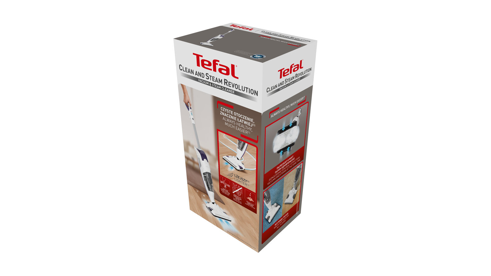 Паровой пылесос TEFAL VP7751WH, 1500Вт, белый/сиреневый - фото №14