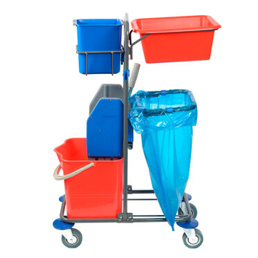 фото Многофункциональная уборочная тележка с эконом отжимом