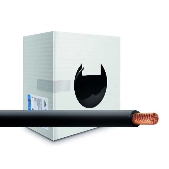 фото UNIFLEX Провод монтажный H07V-K 450/750В 1x120мм2 Cu5, чёрная ПВХ изоляция (1 м.)