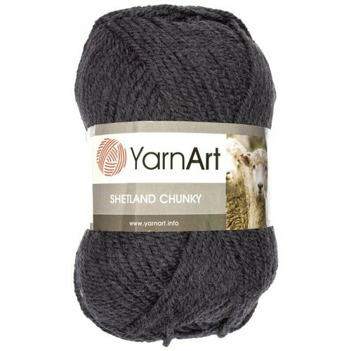 Пряжа YarnArt Shetland Chunky: 632 антрацит / 5 шт / 150 м / 100 г / виржин шерсть 50%, акрил 50% пряжа yarnart shetland chunky 633 джинсовый 5 шт 150 м 100 г виржин шерсть 50% акрил 50%