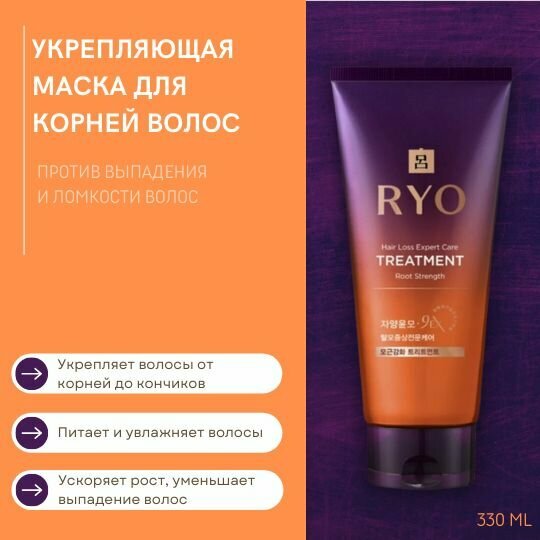 RYO Укрепляющая маска для волос Hair Loss Expert Care Treatment Root Strength, 330 мл