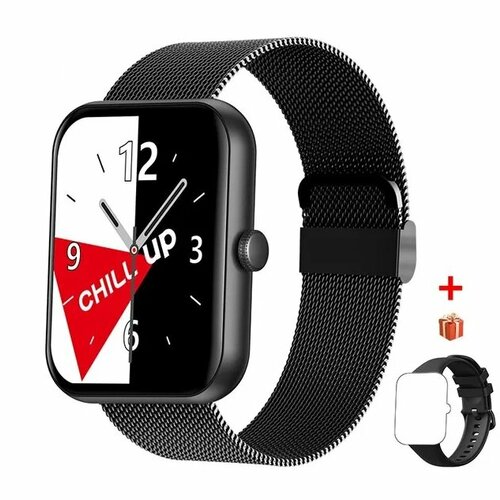 Умные часы для женщин LIGE LADY183 Black Mesh Belt Гарантия 1 год 314000₽