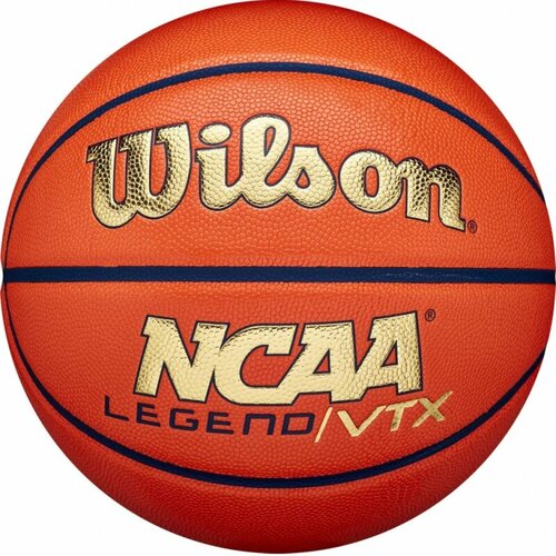 фото Мяч баскетбольный wilson ncaa legend, wz2007401xb7, размер 7, композит, бутиловая камера, оранжеов-золотой