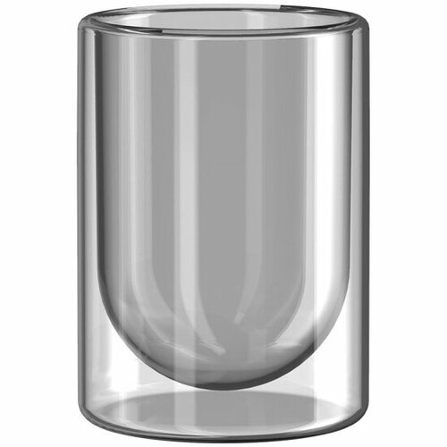 Стакан KISSKISSFISH Levitate Water Glass DCUP02-U, серый, стекло, двойные стенки, 230мл
