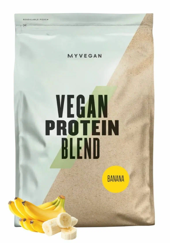 Myprotein Vegan Protein Blend 1кг (банан) Растительный протеин из гороха и фасоли / Для похудения и набора мышечной массы / Протеин без лактозы