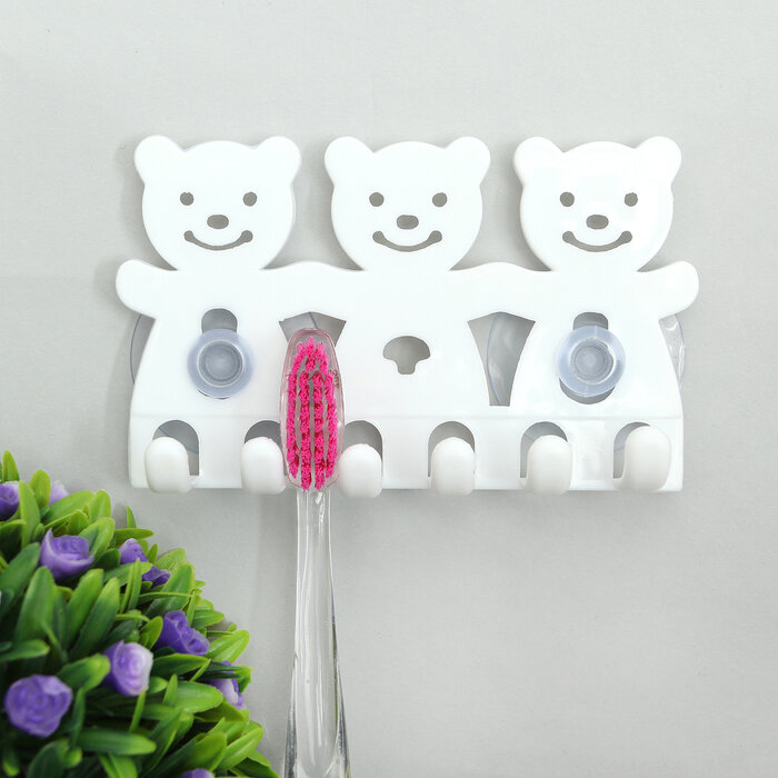 фото Держатель для зубных щёток на присосках, дизайн микс