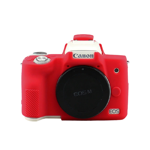 Защитный силиконовый чехол MyPads Antiurto для фотоаппарата Canon EOS M50/ M50 Mark II из мягкого качественного силикона красный