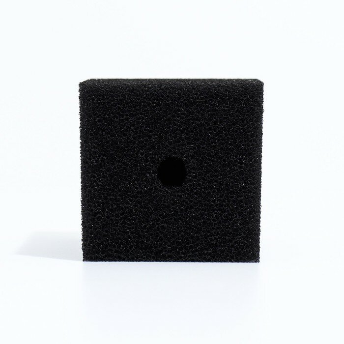 Губка прямоугольная для фильтра № 8, ретикулированная 30 PPI, 8 х 8 х 12 см, черная
