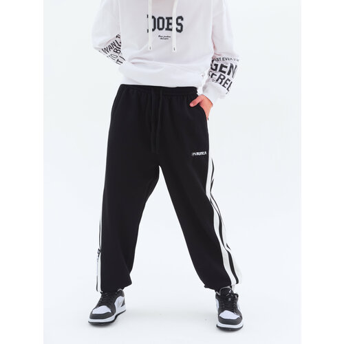 фото Брюки , размер 46-48(рост 175см), черный kf (koffee)