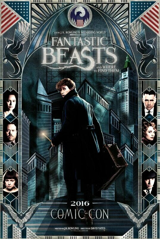 Плакат, постер на бумаге Фантастические твари и где они обитают (Fantastic Beasts and Where to Find Them), Дэвид Йэтс. Размер 21 х 30 см