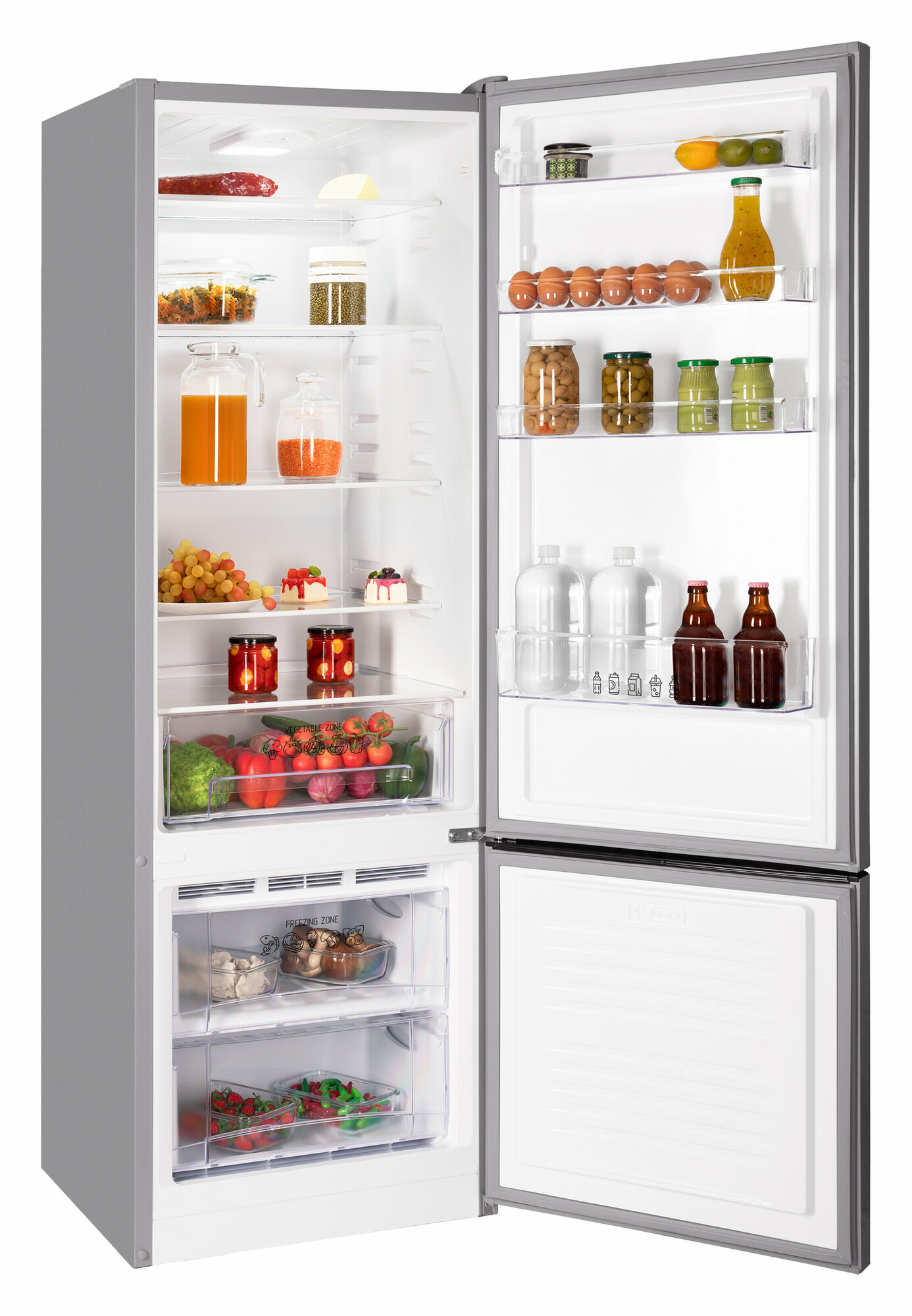 Холодильник NORDFROST NRB 124 S. серебристый - фотография № 1