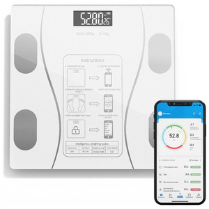 Фото Напольные умные весы c bmi, электронные напольные весы для Xiaomi, iPhone, Android, белые