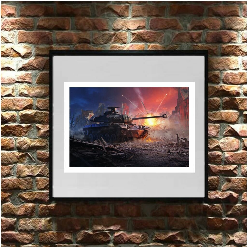 Постер "world of tanks new 2017" Cool Eshe из коллекции "Любимые герои", А4