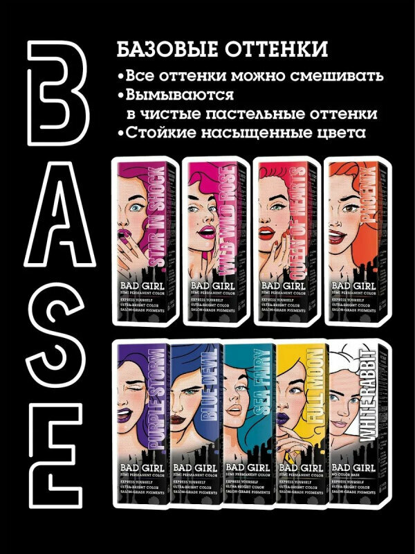 Пигмент для волос Bad Girl оттеночный Phoenix Оранжевый 150мл - фото №4