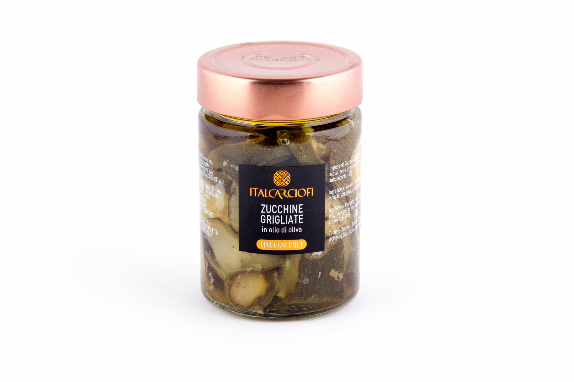 фото Цуккини на гриле в оливковом масле LINEA GOURMET, ITALCARCIOFI, 0,36 л/0,3 кг/0,19 кг (ст/б)