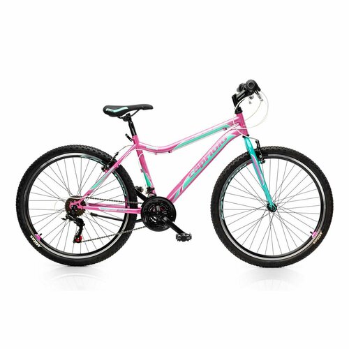 Велосипед CAPRIOLO DIAVOLO 260 26 (2023) (Велосипед CAPRIOLO MTB DIAVOLO DX 600, рама сталь 17', колёса 26' (розовый-бирюзовый), 921362-17)