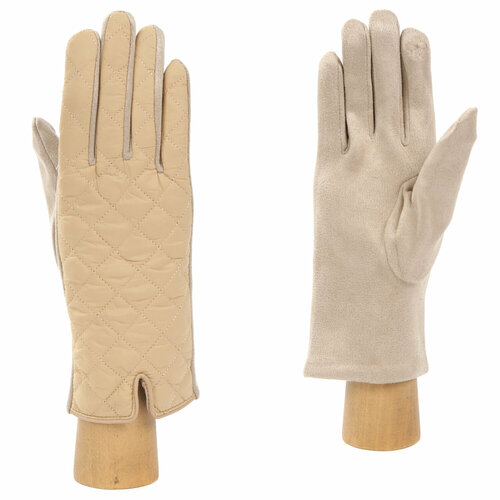 фото Перчатки fabretti, размер 7, бежевый