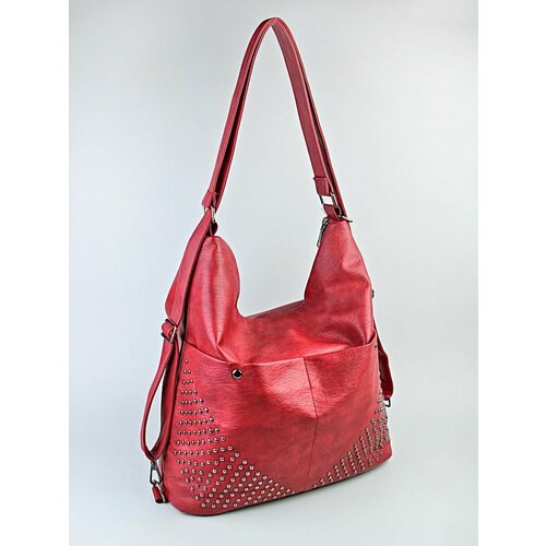 фото Сумка хобо 6615, фактура гладкая, красный babak