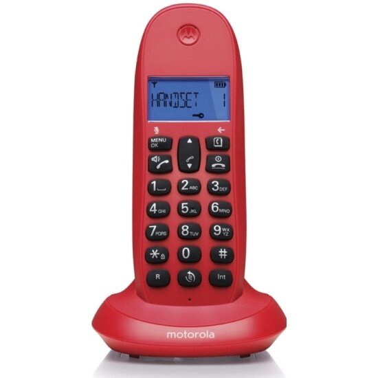 Радиотелефон Motorola Solutions Motorola DECT C1001LB+, красный