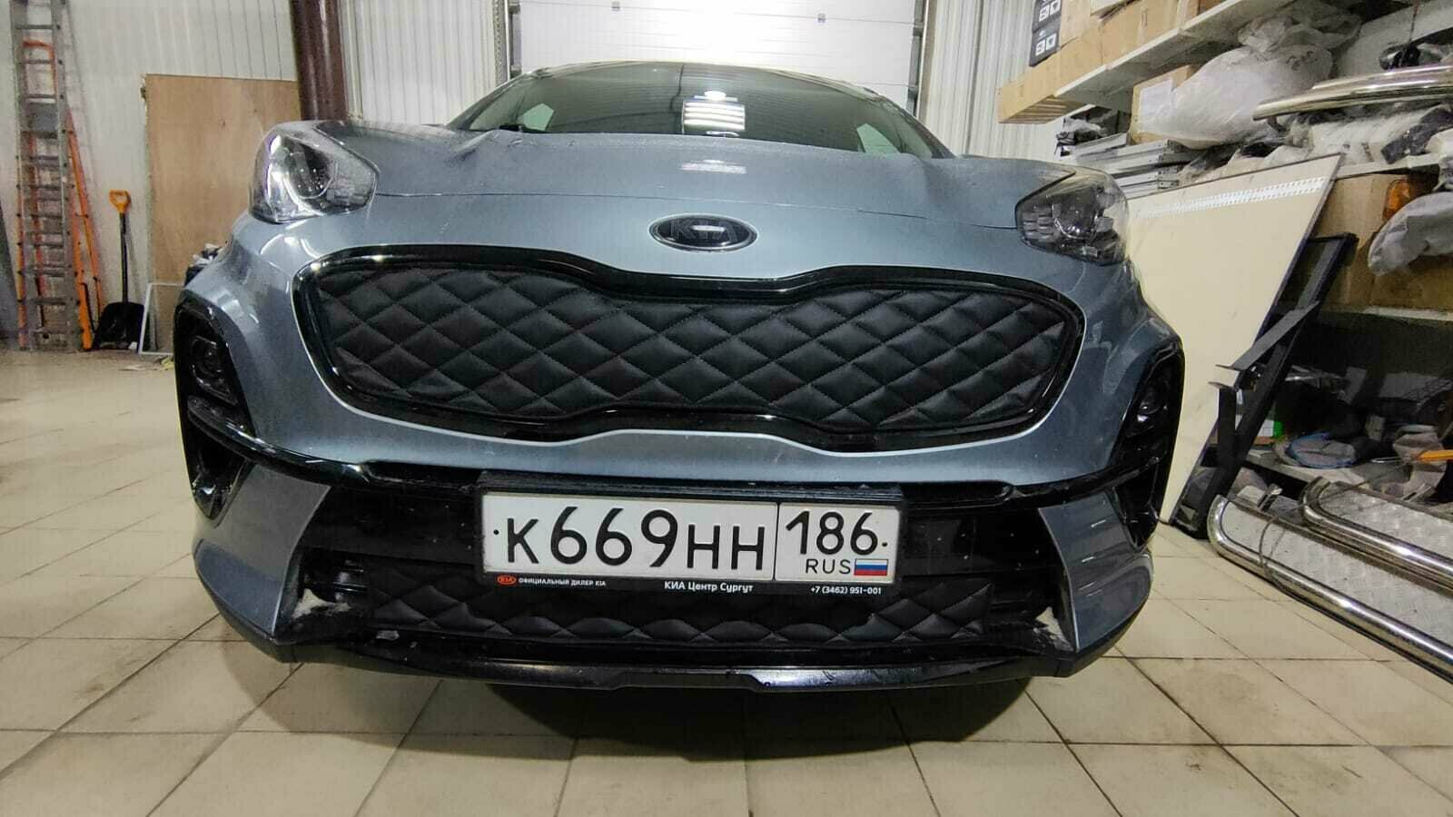 Зимняя защита радиатора для Kia Sportage4 2018-2021 — фото 3