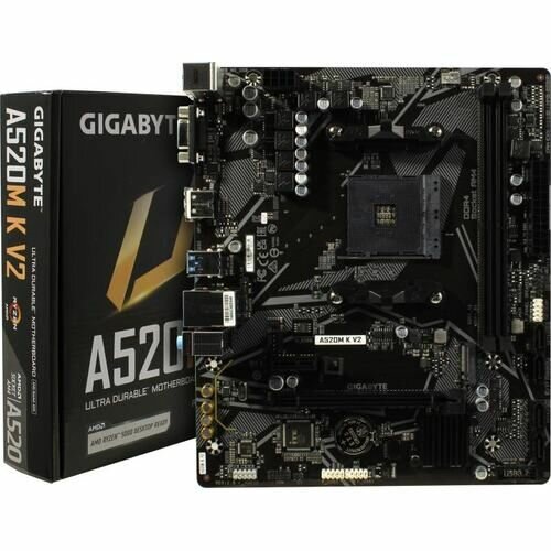 Материнская плата Gigabyte A520M K V2 Soc-AM4 AMD A520