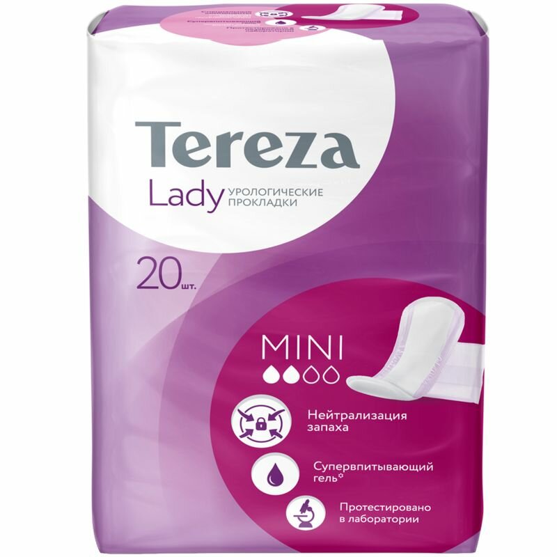 Прокладки урологические TerezaLady Mini, 20шт