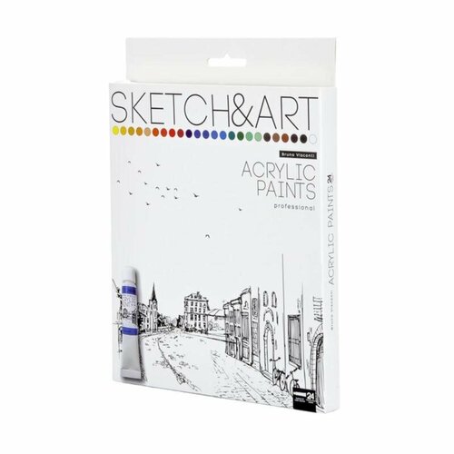 краски акриловые sketch Краски акриловые SKETCH&ART 24 цвета по 12 мл