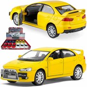 Металлическая машинка 1:36 2008 Mitsubishi Lancer Evolution X инерционная / Желтый