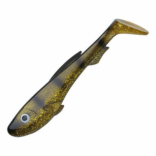 Силиконовая приманка для рыбалки Abu Garcia Beast Paddle Tail 210мм #Bronze Bomber, виброхвост на щуку, окуня, судака приманка силиконовая abu garcia beast paddle tail 210мм