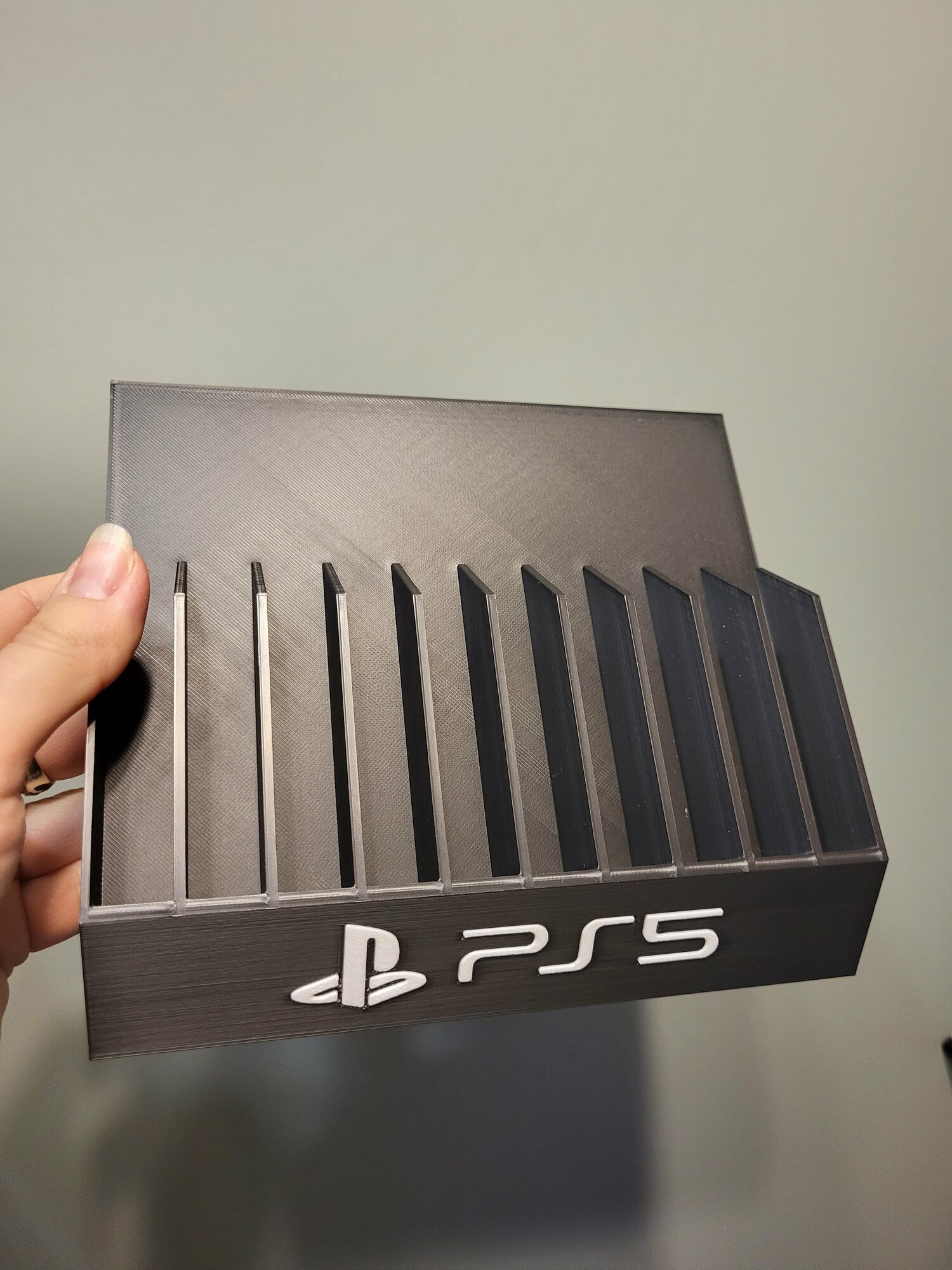 Подставка для Playstation PS5 черная открытая на 10 игр — фото 1