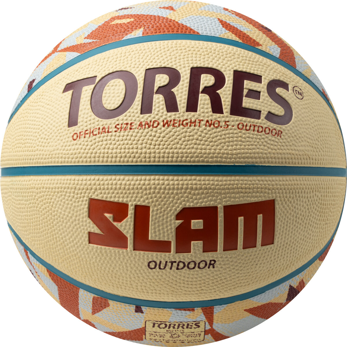 Мяч баскетбольный Torres Slam B023145, размер 5 (5)