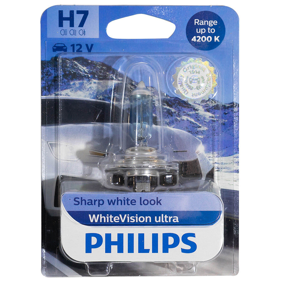 Philips H7 12V- 55W (PX26d) (абсолютно белый свет) WhiteVision ultra 1шт - фото №17