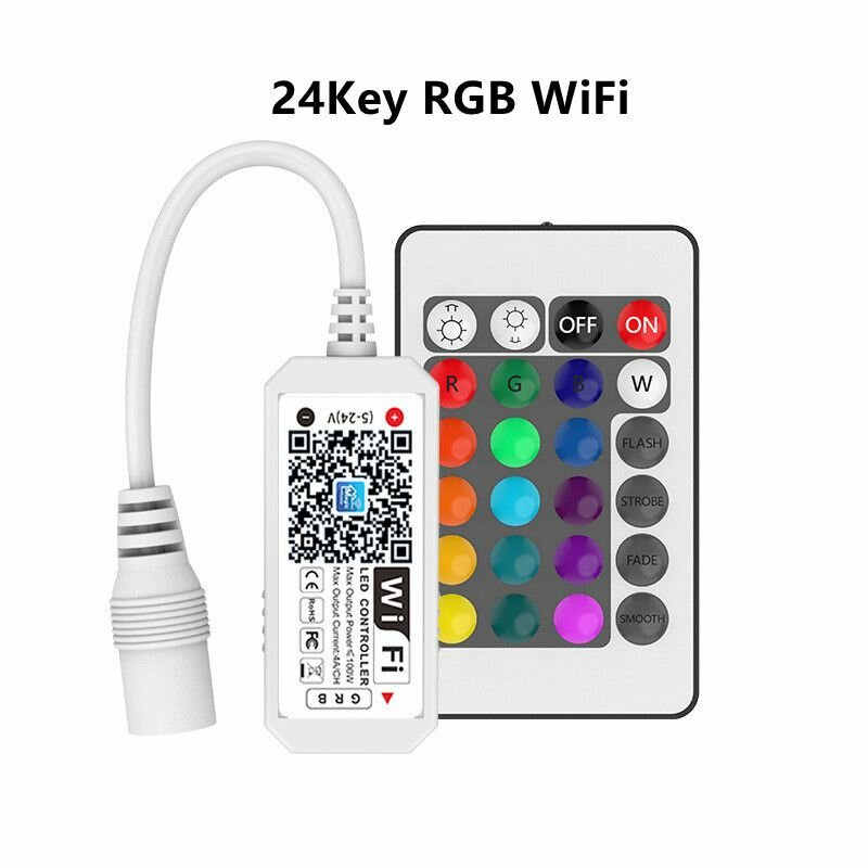 Умный контроллер для светодиодной ленты RGB 12В/24В Wi-Fi / bluetooth с Пультом управления
