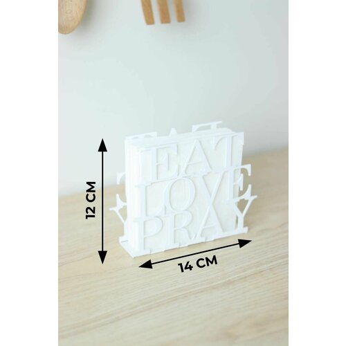 Салфетница белая металлическая 