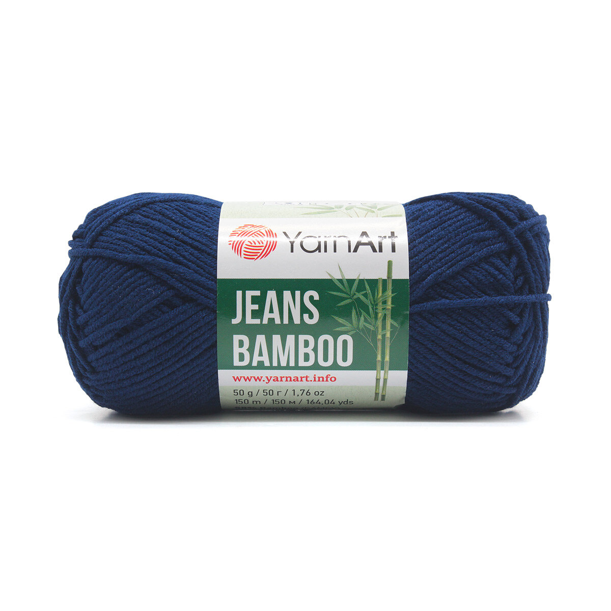 Пряжа для вязания YarnArt 'Jeans bamboo' 50гр 150м (50% бамбук, 50% полиакрил) (125 темно-синий), 10 мотков