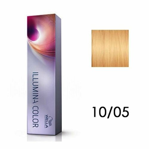 Wella Professionals Illumina Color стойкая крем-краска для волос, 10/05 яркий блонд натуральный махагоновый, 60 мл