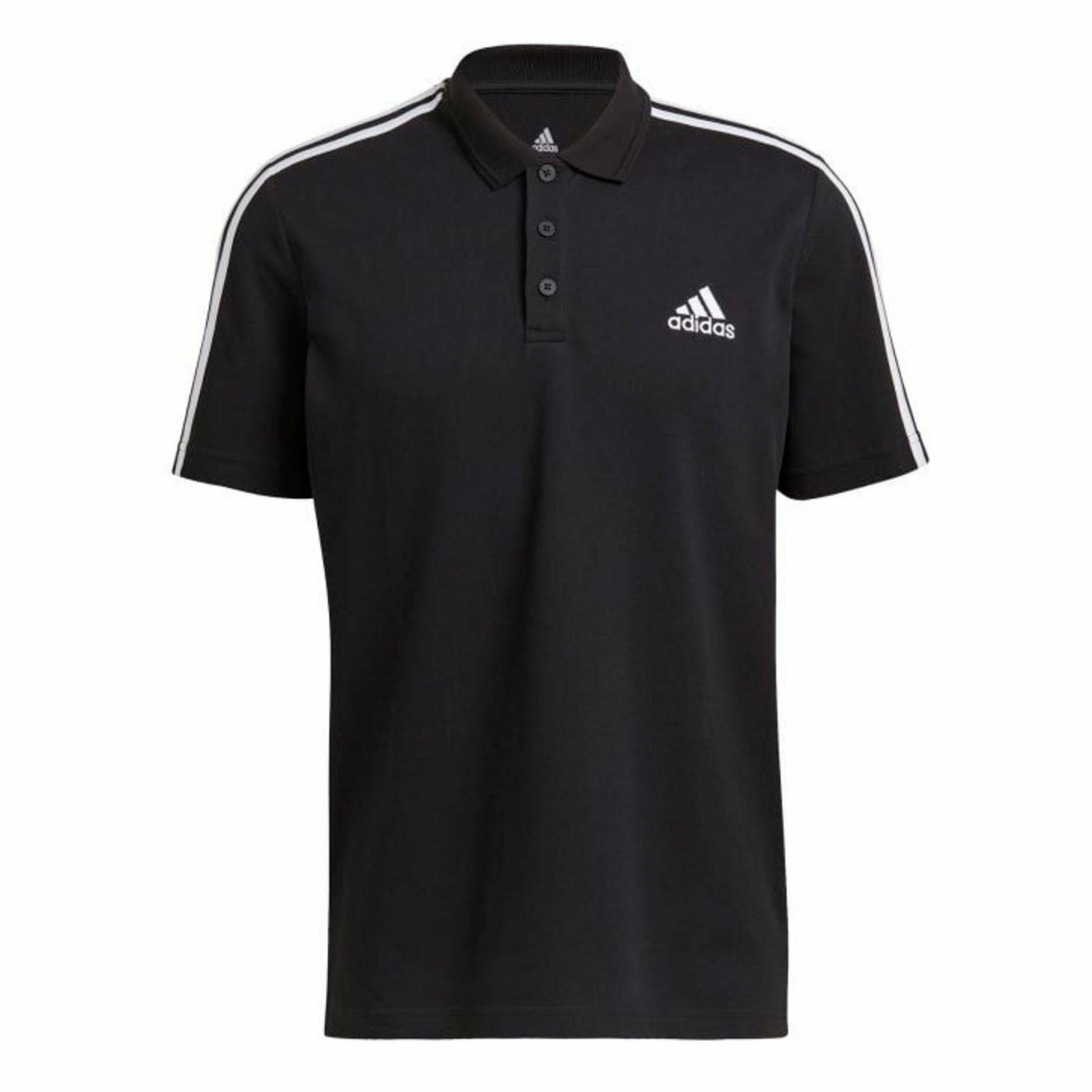 Футболка adidas Aeroready Essentials Pique Embroidered Small Logo 3-Stripes, размер 40-42, черный