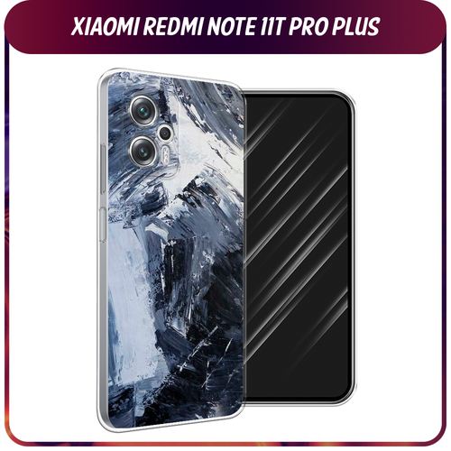 накладка силиконовая для poco x4 gt 5g note 11t pro redmi note 11t pro plus 11t pro под кожу чёрная Силиконовый чехол на Xiaomi Poco X4 GT/Redmi Note 11T Pro/11T Pro Plus / Сяоми Поко X4 GT/Редми Нот 11T Pro/11T Pro Plus Абстракция живопись