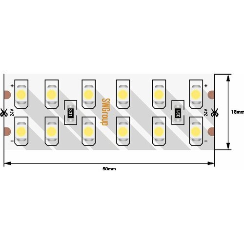 Светодиодная лента SWG SWG3240 SWG3240-24-19.2-W-M