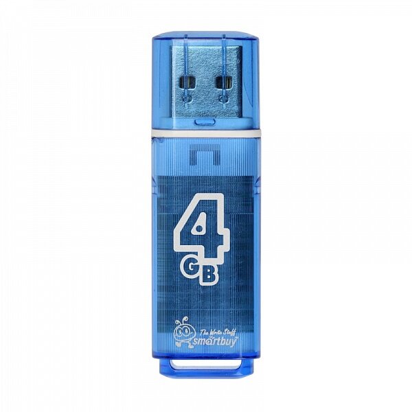 USB флеш накопитель 4 Gb SmartBuy Glossy Blue 41128