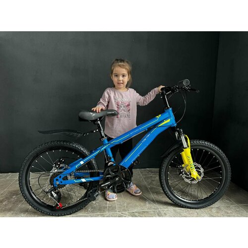 Велосипед Richiesto TT021 20 Стальная рама Hi-Ten Горный Детский Подростковый Для активного отдыха Унисекс синий 2350000₽