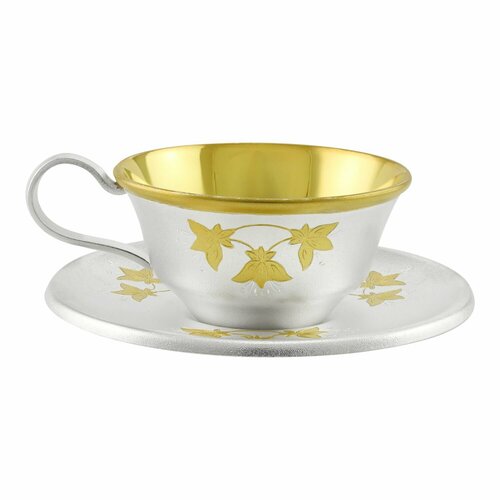 Чашка с блюдцем посеребренная Подснежник от бренда Мстерский ювелир 6355₽