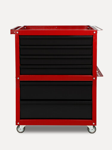 Изображение товара Тележка инструментальная HARD STEEL, с шестью выдвижными ящиками, красная