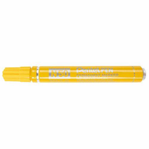 Pentel Маркер перманентный Pentel Pen 4.3 мм пулевидный 12 шт. N50-GE желтый