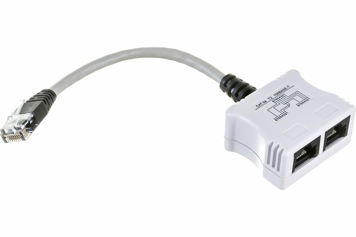 Разветвитель Hyperline RJ-45 4Pr. T568A/T568B2 x 2Pr.10BASE-T