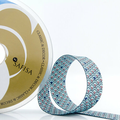 Резинка декоративная 30 мм цвет ментоловый 10 м Safisa 35133-30мм-01